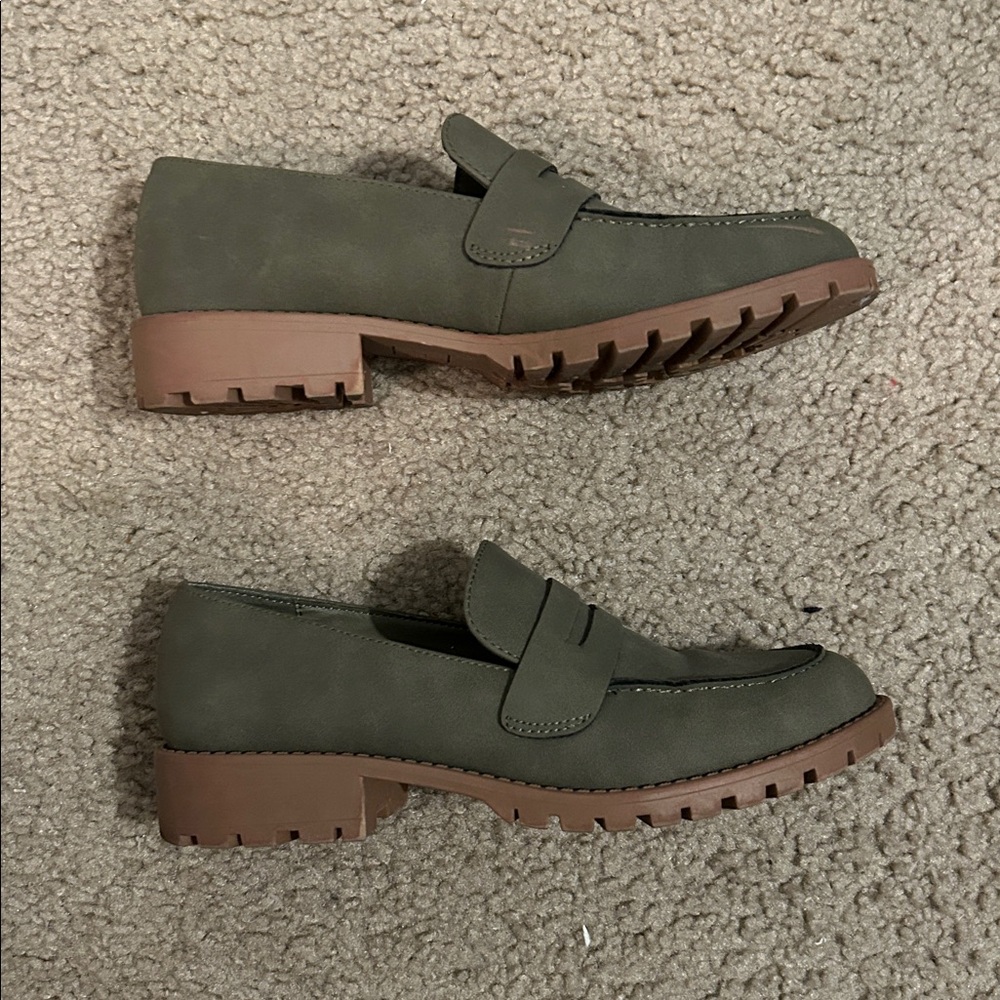 Me Too Olive Green Loafers - Picture 6 of 8